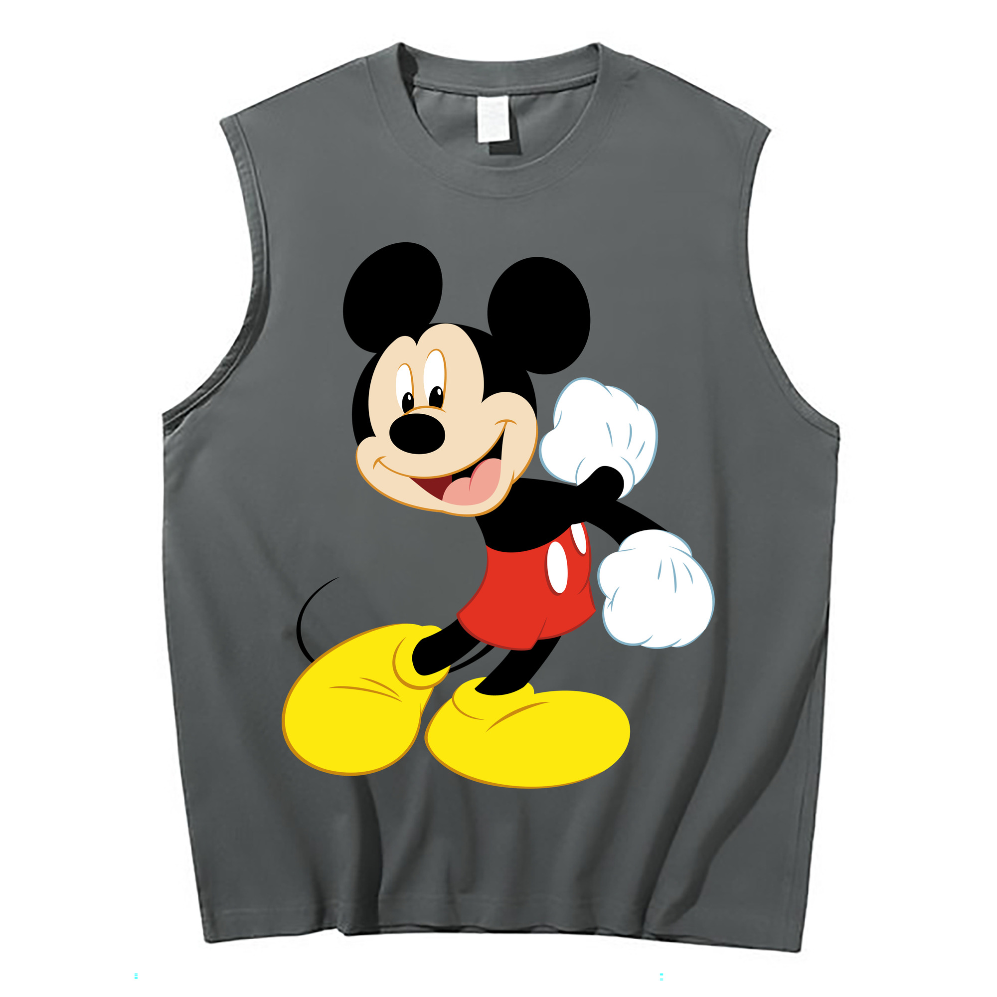 ミッキーマウス Mickey Mouse コットン100％タンクトップ（フロントプリント）